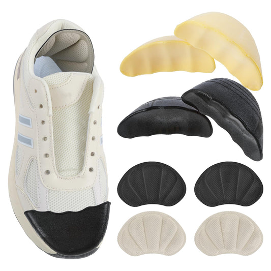 COMNICO Shoe Filler Inserts for Loose Shoes, 2 Pairs Toe Filler Inserts for Shoes Too Big Comfort Toe Cushions Make Shoes Fit Shoes Insole for Leather Shoes High Heels