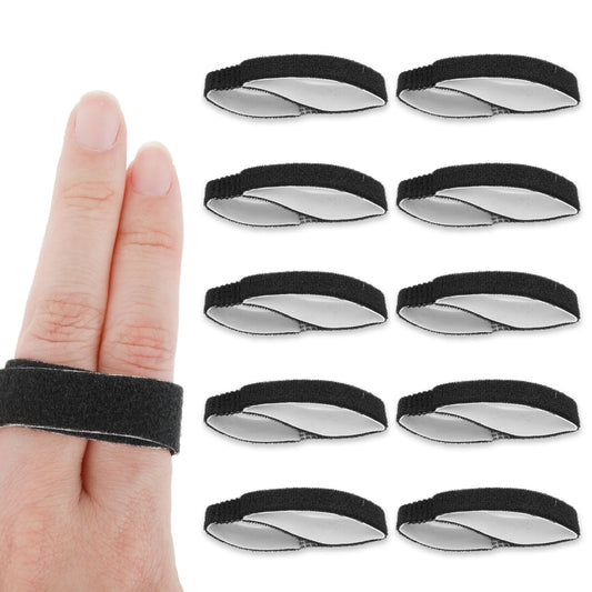 Sibba Finger Splint 10 Pcs Tape Finger Straps With Padded Hook Loop Finger Splint Pinky Supports Stretchable Hand Stabilizer Washable Finger Straightener Strap brace Thick Knuckle Wrap