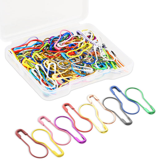 Dimeho 120Pcs Colored Safety Pins, 0.82 Inch Mini Safety Pins for Clothes Gourd Safety Pins for Art Craft Sewing Jewelry Making Name Tags with Storage Box