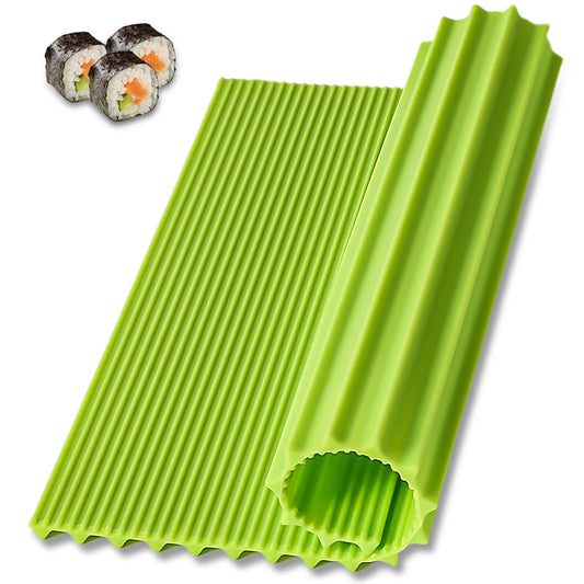 Wanmu Sushi Making Kit, Premium Silicone Sushi Mat, Kitchen Sushi Rolling Mat, Sushi Rolling Mat for Beginner Sushi Kids, Non-Stick Japanese Reusable Sushi Plate Mat