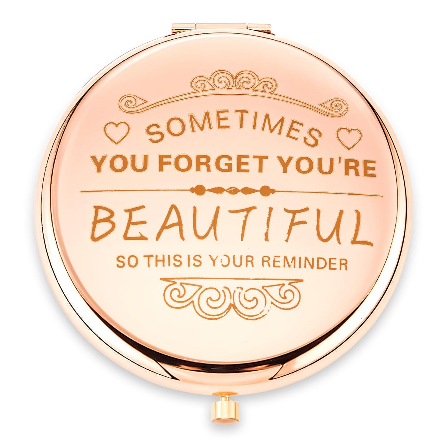 Wanmu Compact Mirror for Women Girls, Pocket Portable Mirror, Unique Valentines Day Gifts, Personalized Birthday Gifts, Friendship Gifts for Wife Mom Grandma Sister Daughter Friend