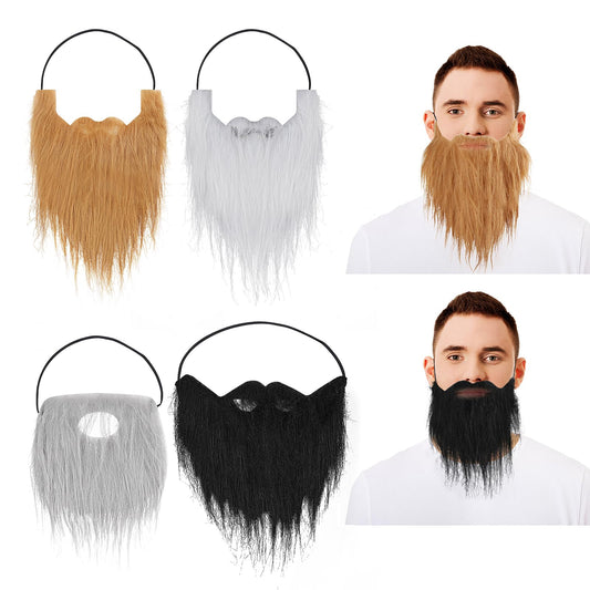 Sibba 4 Styles Party Fake Beard Eyebrow False Mustaches Funny Self Adhesive Novelty Moustache Fiesta Festival Party costume and Halloween Supplies Photo Decorations Masquerade Party
