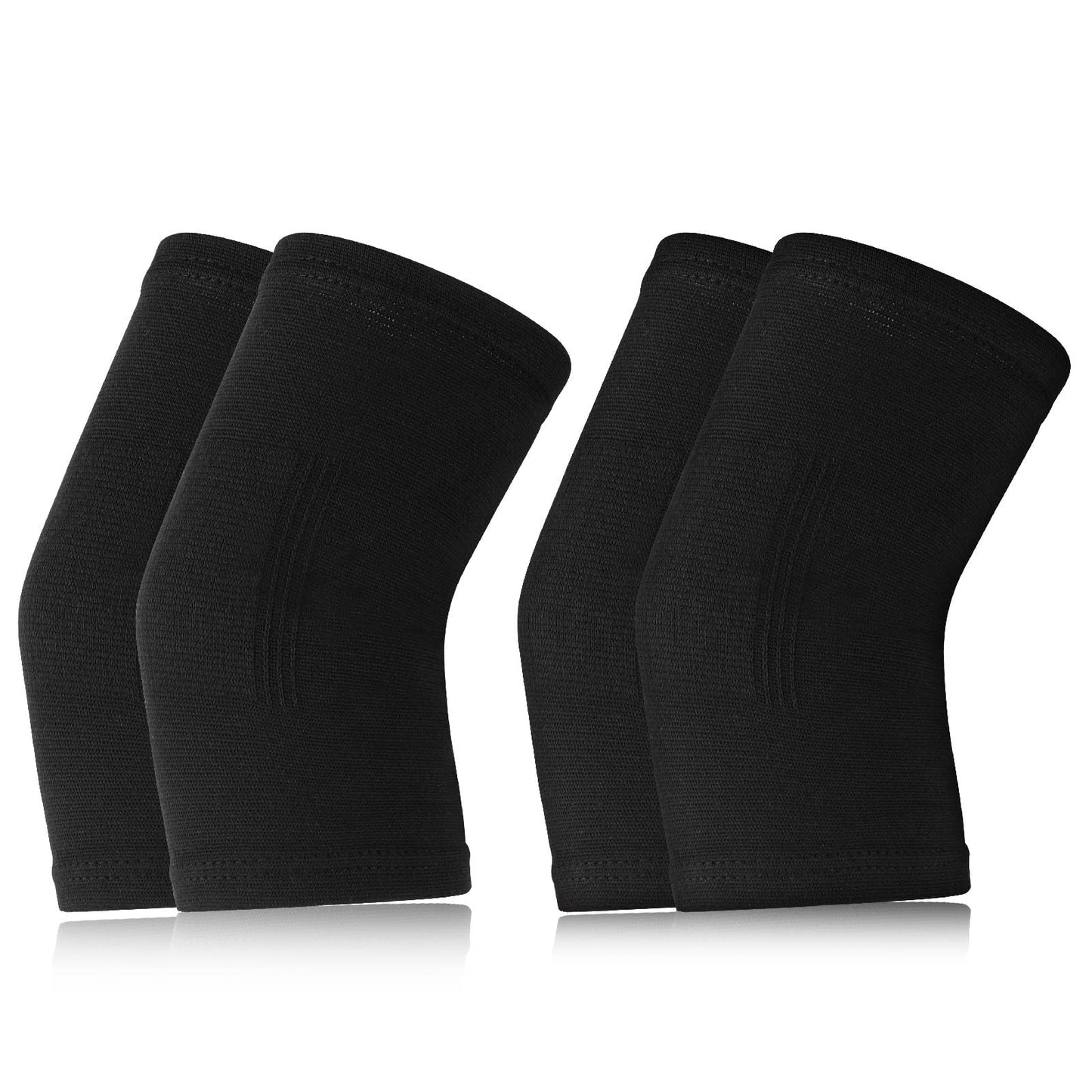 WLLHYF 1 Pair Elbow Brace Knee Brace Kit Arm Support Elbow Compression Sleeve Fitness Arm Knee Protector Pads Breathable Anti-Collision Wrap Strap for Kids Men Women Basketball Volleyball Football