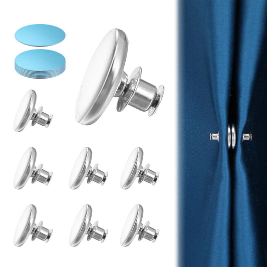 Wanmu Pack of 8 Magnetic Shower Curtain Side Clips, Magnets for Curtains, Leak-proof Buckle for Shower Curtain, Magnetic Closure, Curtain Magnetic Button, Windproof Stopper, Splash Guard Clips