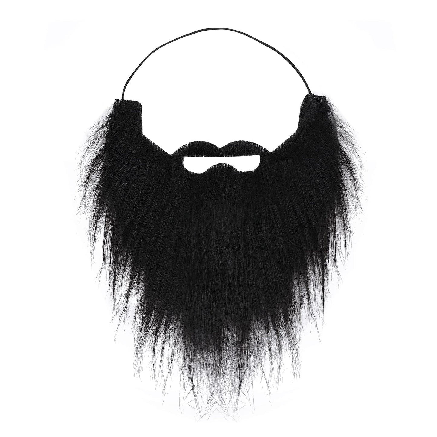 Sibba Party Fake Beard, Fake Mustaches Funny Self Adhesive Novelty Moustache Festival Party costume and Christmas Supplies Decorations Masquerade Party (Black)