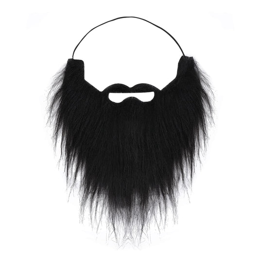 Sibba Party Fake Beard, Fake Mustaches Funny Self Adhesive Novelty Moustache Festival Party costume and Christmas Supplies Decorations Masquerade Party (Black)