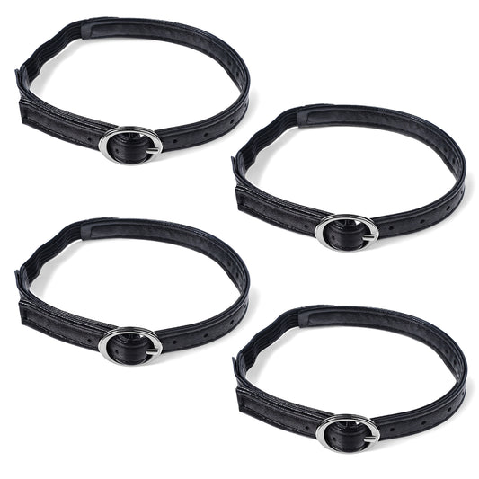 4 Pairs Shoe Straps Women's Elastic Detachable Buckle Shoe Ankle Straps Adjustable PU Leather Shoes Belt Band Lady High Heels Anti-loose Shoelaces Flexible Replacement for Girls Holding Loose Heels