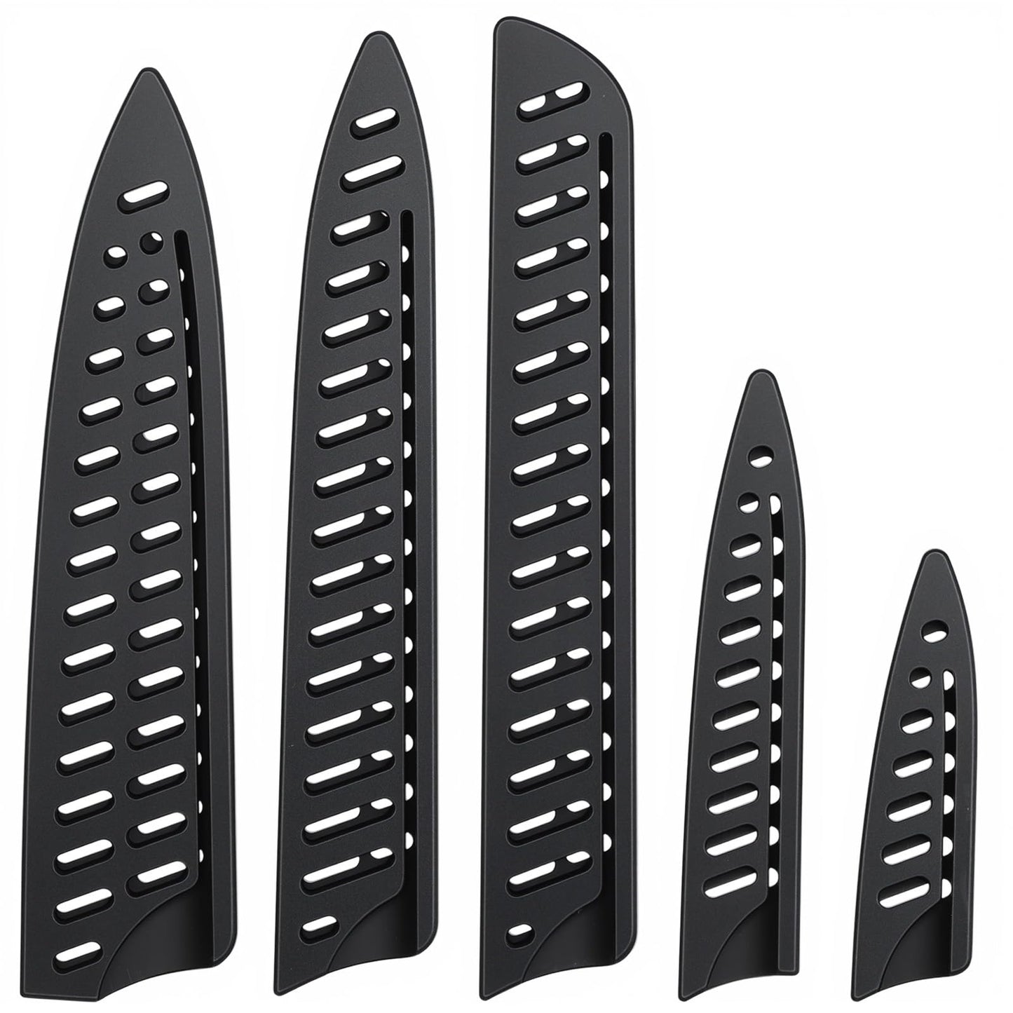 Qianyu Pack of 5 Knife Protectors, Universal Knife Protective Cover, Breathable Knife Sheath, Plastic Knife Protective Cover, Blade Protector for Kitchen Knives, Fruit Knives