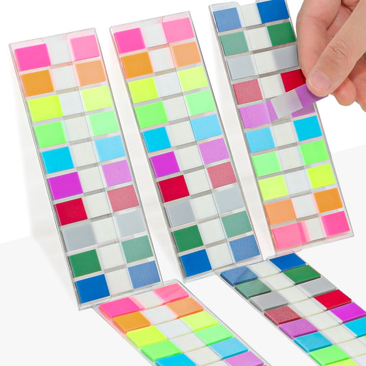 Dimeho 1000 Pcs Sticky Notes Page Markers Tabs Sticky Index Tabs Translucent Sticky Note Tabs for Book Page Markers Writable Post Tabs Flags Stickers Colorful Notes Book File Annotation Supplies