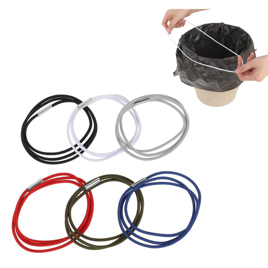 COMNICO Garbage Can Bands, 6Pcs Durable Trash Can Bag Holder with Strong Elasticity Adjustable Large Trash Can Rubber Bands Fits 8-33 Gallon Trash Cans Elastic Band Loop for Kitchen Tables Picnic