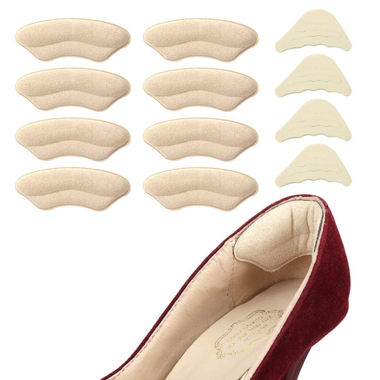 Sibba Shoe Inserts Grips High Heel Protectors Cups Pain Relief Pads Ball of Foot Cushions Repair Flat Suede Insoles for Loose Big Boots Blister Filler Toe Pad Bottom Comfort (6 Pairs Multi-Style)