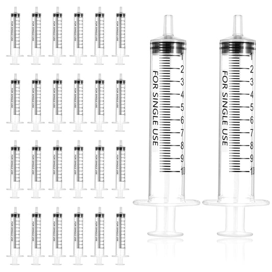 20 Packs Plastic Syringe with Measurement Plastic Tip Cap Individually Wrapped Suitable for Measuring Watering Refilling Scientific Labs Pet Feeding Glue Applicator