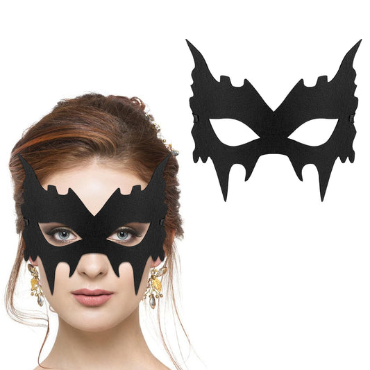 Sibba Halloween Costume Mask Black EyeMask Cosplay Half Face Mask Dress Up Costume Party Accessories for Adults and Kids