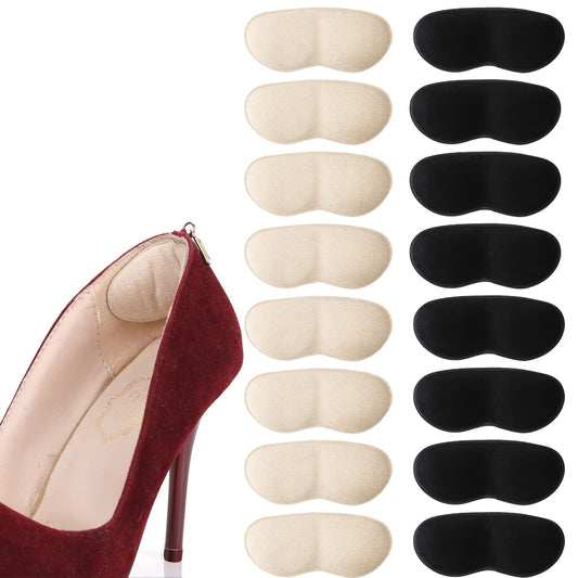 Sibba 8 Pairs Heel Grips Add Extra Volume Back Insoles Shoes Cushion Pads for Loose Shoes Anti Blister Shoe Liners Fillers for Shoes That are Too Big Foot Care Protector Heel Inserts for Women Men