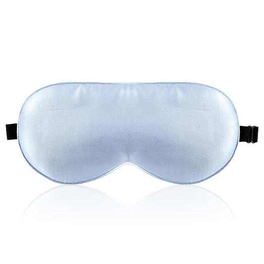 Silk Sleep Mask for Women, Soft Natural Pure Mulberry Silk Eye Mask for Sleeping with Adjustable Strap, Breathable Blackout Eye Cover No Pressure Eyemask for Travel Essentials (Blue)