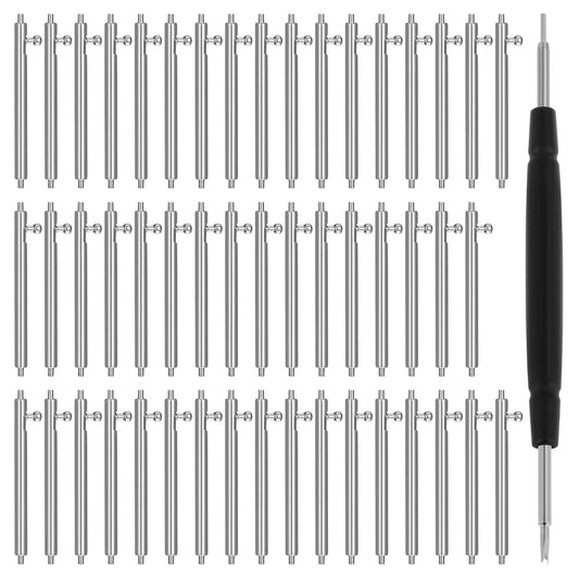 Wanmu 50 Pcs 22mm Watch Quick Release Spring Bars, Stainless Steel Watch Band Pins, Watchs Pins Replacement Kit, classic
