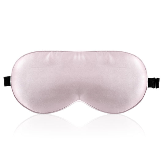 Silk Sleep Mask for Women, Soft Breathable Natural Mulberry Silk Eye Mask for Sleeping with Adjustable Strap, Blackout Eye Mask for Travel Essentials Summer Nap (Pink)