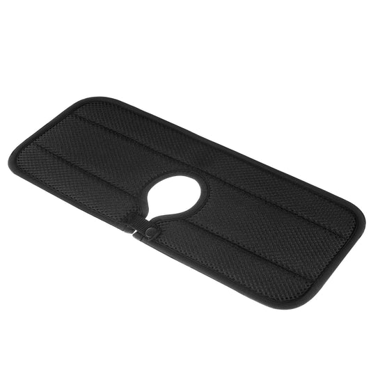 Sibba 14 Inch Kitchen Sink Faucet Splash Guard Mat, Faucet Handle Drip Catcher with Snap Fastener, Tray Sink Protectors for Kitchen & Bathroom Countertop Protect (Black)