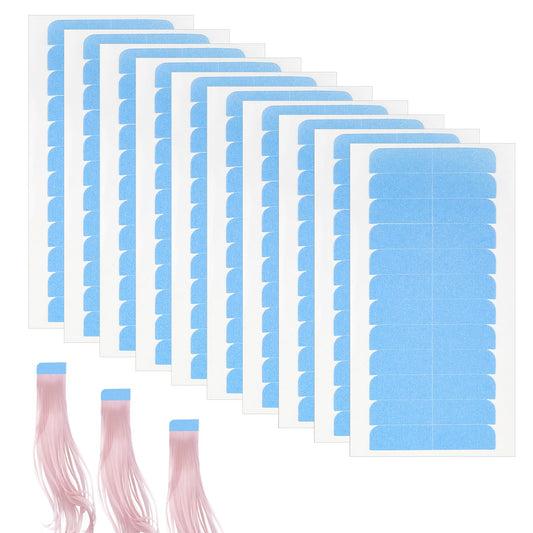 120Pcs Hair Extension Tape Double Sided Human Hair Tape Waterproof Invisible Lace Wigs Adhesive Tape Strips Clear Replacement Tape Pre-cut Beauty Tools for Human Hair Extensions No Residue