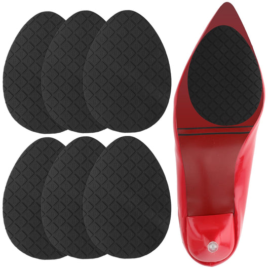Sibba Non Slip Shoes Pads 3 Pairs Sticky Sole Protectors High Heels Anti Slip Shoe Grips Bottom Insoles No Skid Shoe Inserts Padding Comfortable Silicone Accessories Fit Sneakers Slippers (Black)