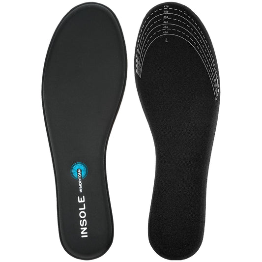 COMNICO Memory Foam Insoles, Breathable Comfort Inserts Replacement Sneaker Inserts Shock Absorption Insoles for Men Women Sports Shoes Boots Foot Pain Relief (L)
