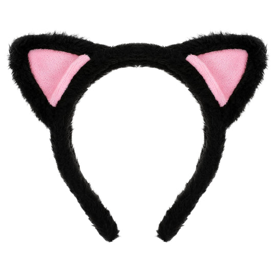 Cat Ears Headbands Cute Plush Kitty Hairband Washing Face Hair Hoops Soft Furry Makeup Hair Bands Favors Holiday Cosplay Party Headwear Costume Hair Accessories for Women Girls