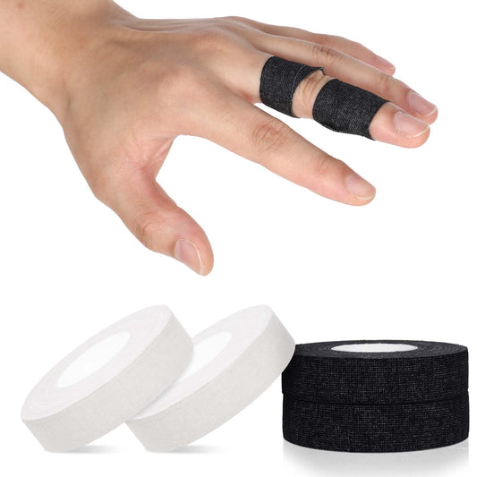 COMNICO Finger Tape, 4 Rolls Athletic Sports Medical Tape 0.6-Inch x 32-feet Extra Strong Adhesive Rock Climbing Tape Sweat Volleyball Finger Tape for Outdoor Sports Boxing Climbing Football