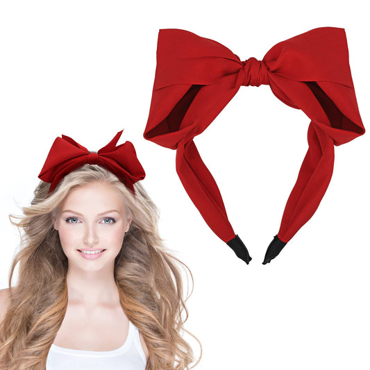 WLLHYF 1 PCS Bow Headbands, Hair Bands Fashion Cute Hairband Non-Slip Headwear Beautiful Versatile Red Headbands for Women's Headbands Beauty Care Simple Elastic Accessories