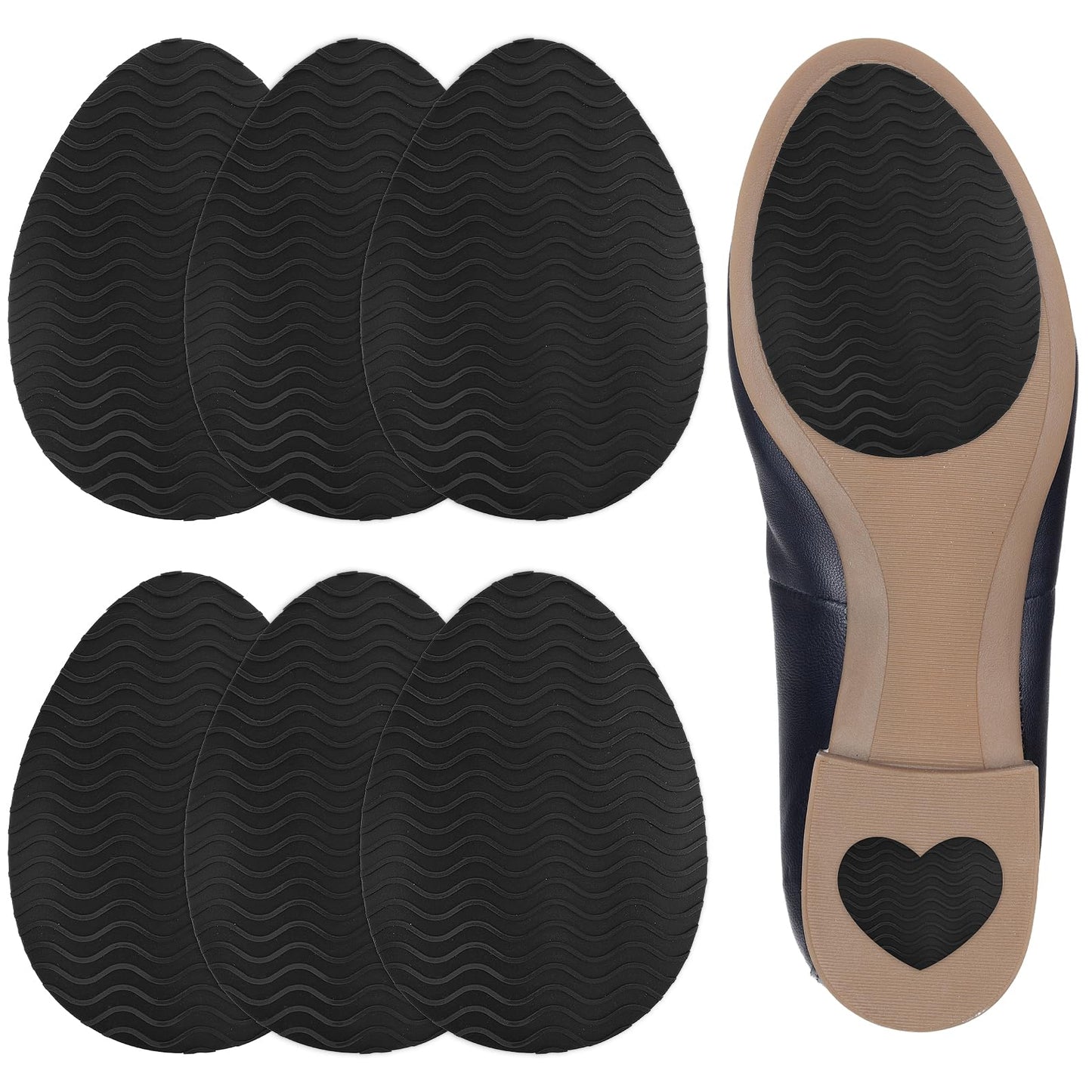 COMNICO 3 Pairs Shoe Pads Non-Slip Shoe Sole Protection Pads Anti-Slip Stickers Shoe Grips Sole Stick High Heels Forefoot Stickers Self-Adhesive Shoes Pads Sticker for Men Women.