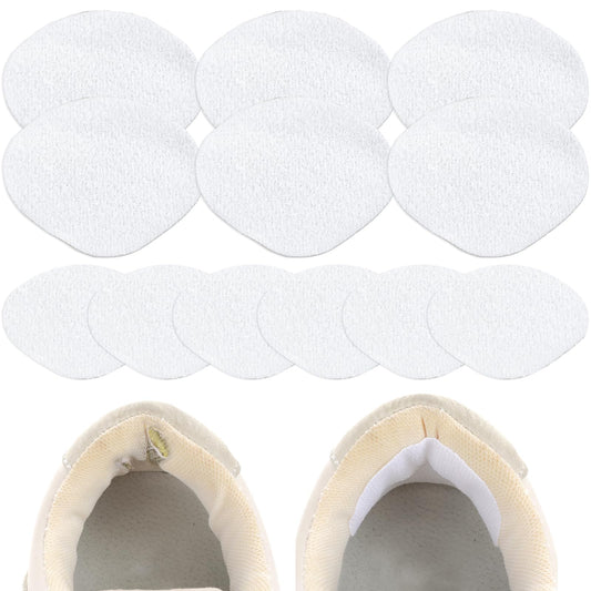 COMNICO Shoe Heel Repair, 6 Pair Self-Adhesive Inside Shoe Patches for Holes Patch Wear Prevention Insert Quick Patch for Holes Shoe Hole Repair Patch Kit for Sneaker Leather Shoes High Heels(white)