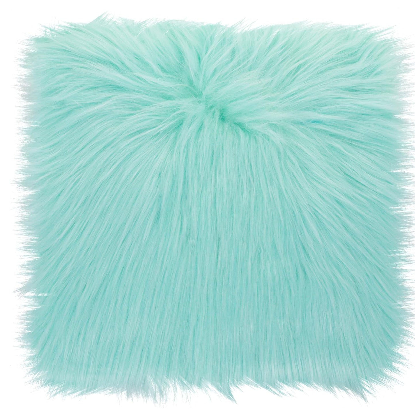Sibba 25 cm Faux Fur Rug, Square Faux Fur Sheepskin Rug, Fluffy & Washable Area Rug, Plush Square Cushion for Sofa, Photography Props Background, Christmas Party Decorative & Home Living Room