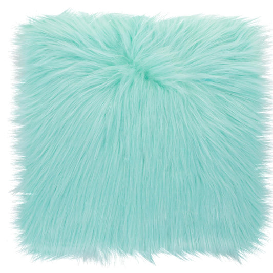Sibba 25 cm Faux Fur Rug, Square Faux Fur Sheepskin Rug, Fluffy & Washable Area Rug, Plush Square Cushion for Sofa, Photography Props Background, Christmas Party Decorative & Home Living Room