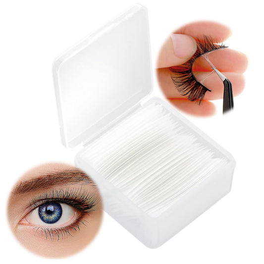 WLLHYF 40 Pieces Eyelash Glue Strips Self Adhesive Lash Strips for Stick on Fake Eyelashes No Glue Apply Self Adhesive Eyeliner Lashes Strips Waterproof Natural Look