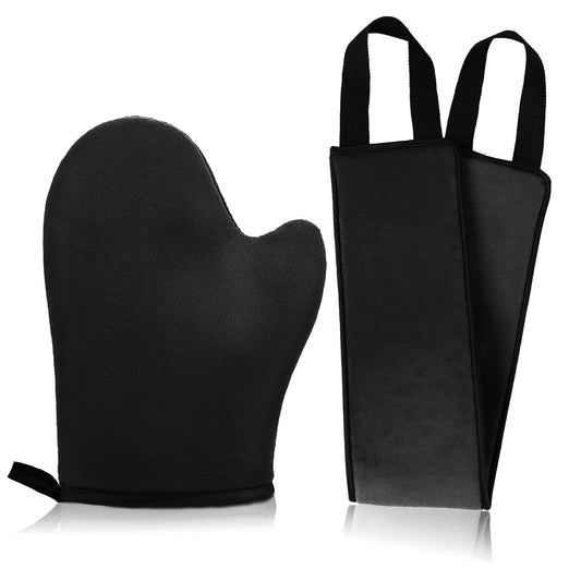 Sibba 2 Pack Self Tanning Mitt Applicator Kit, Mini Self Tan Mitt, Back Buddy Lotion Applicator for Back Self Applicator Work with Self Tanning Mitts When Apply Tanning Lotion