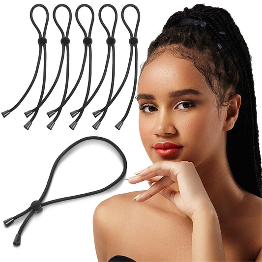 COMNICO Adjustable Hair Ties, 6 Pcs Bungee Hair Ties Afro Puff Ponytail Ties Hairband Hair Afro Puff Hair Accessories for Thick Curly Natural Hair Ponytails Locs Hair Pineapples Hairstyles For Women