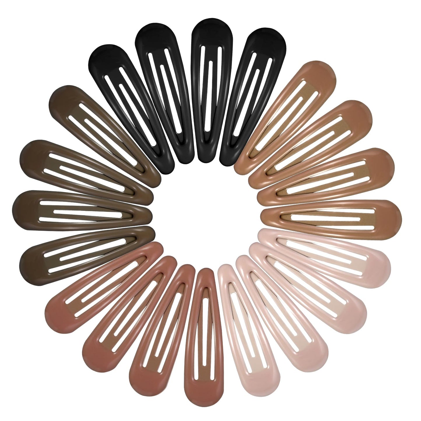 KFHENSOMR 20 Pcs Hair Clips for Women Metal Snap Clips Non-Slip Barrettes