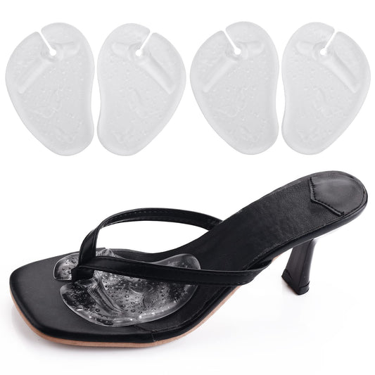 Sibba 2 Pairs Slipper Sandals Toe Cushions Non-slip Gel Metatarsal Pads Forefoot Bottom Ball of Cushion Inserts Insoles for Support and Pain Relief Sole Comfy Cushioning Foot Protectors Women Men