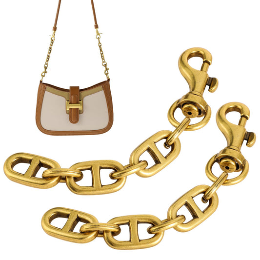 Dimeho 2Pcs Bag Strap Extender Chain Purse Straps for Handbags Purse Chain Extender Replacement Bag Charms Short Chain Crossbody Shoulder Bag Extender Accessory (Antique Gold)