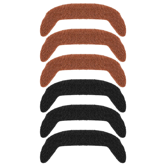 Dimeho 6 Pcs Fake Moustache Self-Adhesive Novelty Mustache Beard Stick on Moustache Realistic Hairy Beard for Birthday Party Fancy Costume Decoration Masquerade Halloween Christmas Photo Props