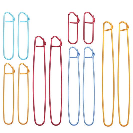 Sibba 12 Pcs Stitch Yarn Holder Set for Crocheting Crochet Knitting Dispenser Accessories Needle Hook Sewing Markers for Blankets Scarves DIY Craft Sewing Tool