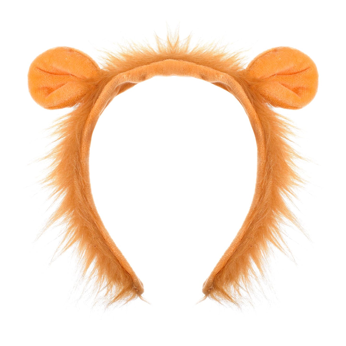 Sibba Lion Ears Headband Cosplay Party Favors Decoration 1 PC Plush Hairband Family Halloween Costume Furry Hat Costumes Hats Supplies Animal Themed Birthday Dress Up Headdress Adult