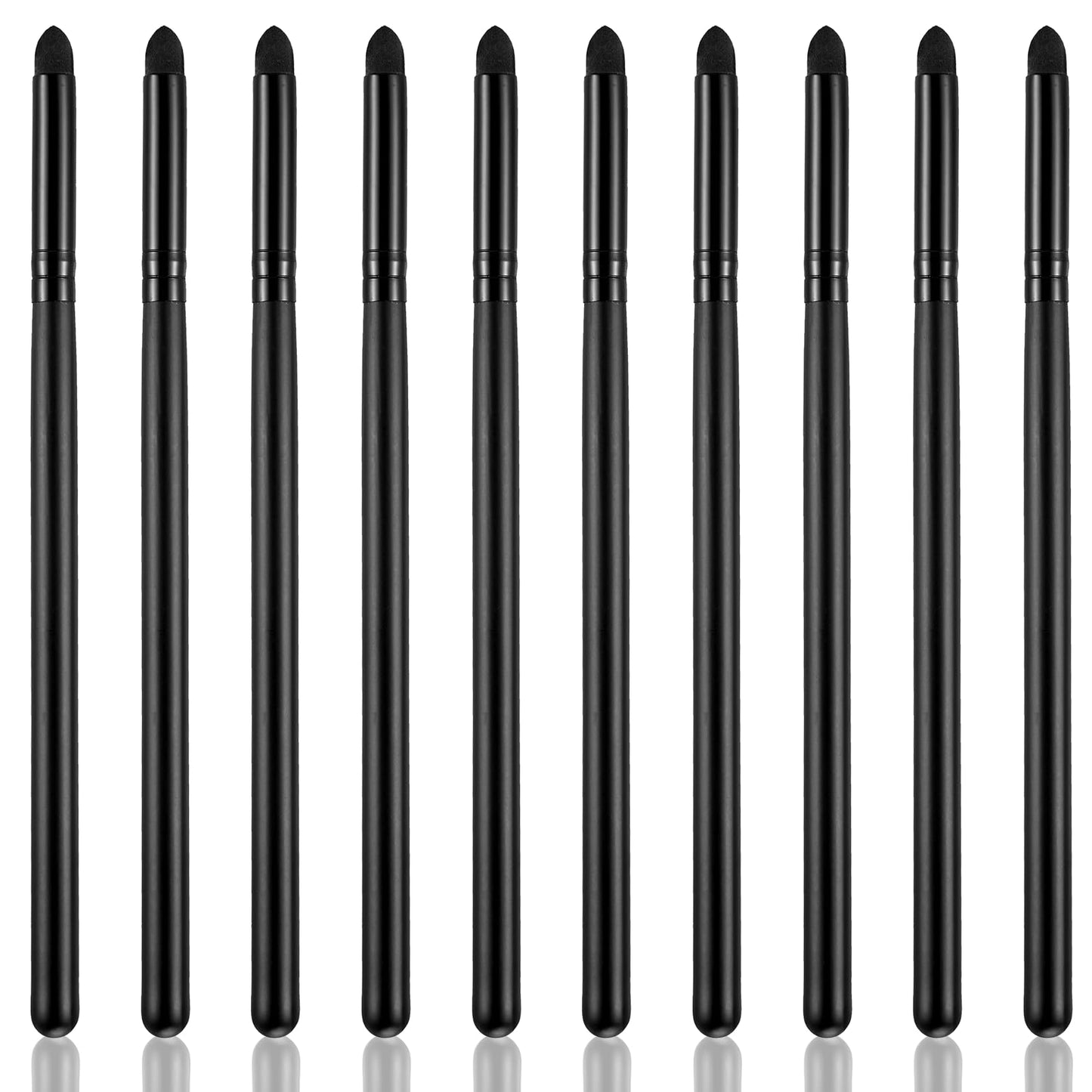 Sibba Eyeliner Smudge Brush 10 Pcs Pencil Pointed Professional Applicator Sponge Blending Applicator Reusable Tip Tool Facial Brushes Soft Bristles for Eyeshadow Eyebrow Women