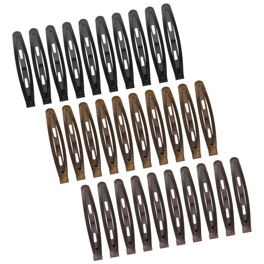 Wanmu 30Pcs Oval Snap Hair Clips, 2.4" Metal Contour Hair Barrettes for Women, Flat Hair Hairpins, Non Slip Hair Clip for Thick Hair, Thin Hair, Girls Hair Accessories, Hair Styling