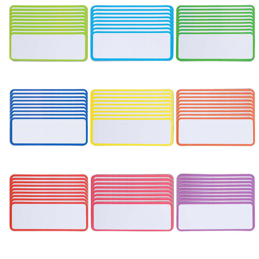 Dimeho 54 Pcs Magnetic Dry Erase Labels Reusable Strips Classroom Name Plate Tags Writable Blank Magnet Cards Erasable Fridge Memo for Refrigerator Whiteboards Locker Shelf Crafts