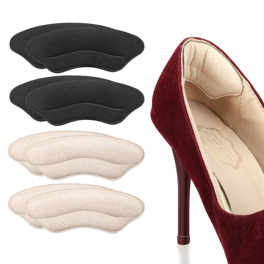 Sibba 8Pcs Heel Grips for Shoes That are Too Big Self-Adhesive Foot Cushion Pads for Men Women Thick Back Insole Shoes Size Reducer Fillers Anti Blister High Heel Inserts Liners Foot Protector
