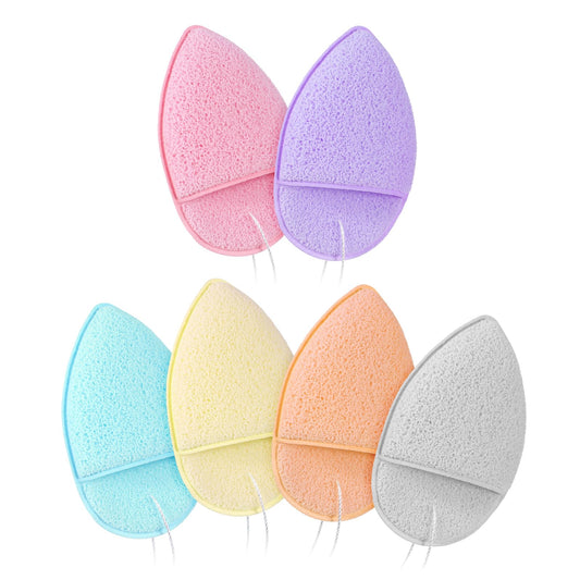COMNICO Makeup Sponges, Reusable Face Removal Cleansing Exfoliating, 6 Pcs Facial Sponges for Estheticians Multicolor Glove Sponge Gentle Washing Face Sponges Suitable for All Skin Types
