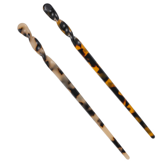 Acetate Hair Sticks for Women 2PCS Hair Chopsticks Hairs Stick Pin Vintage Hairpins Hairs Sticks for Buns Pins for Women Mini Styling Decorative Hairpin
