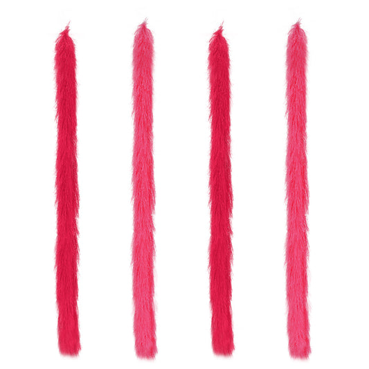 Wanmu 4 Pcs Feather Boas, 5 Ft Artificial Fluffy Boas for Wedding Costume Birthday Halloween Dress DIY Crafts Christmas Decoration Tea Party Supplies (Pink, Rose Red)