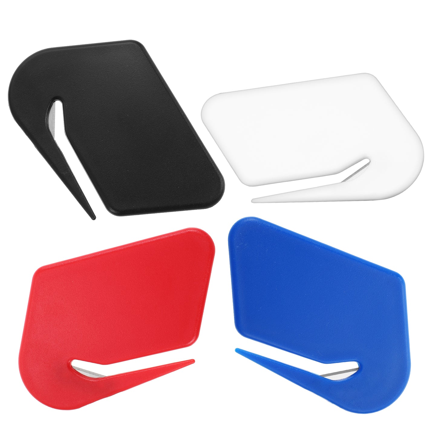 Sibba Letter Opener Envelope Slitter 4 Pcs Plastic Letter Openers Blade Envelope Opener Mail Cutter Cutting Measuring Devices for Women Men Home Office Package Paper