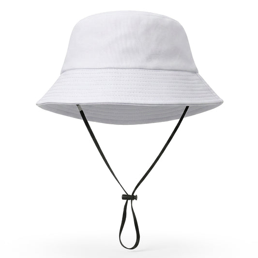 Wanmu Bucket Hat Unisex Solid Colors Summer Sun Hat Packable UV Protection Outdoor Walking Hat Lightweight Flat Top Cap for Women Men for Hunting Fishing Hiking Beach Sports (Black)